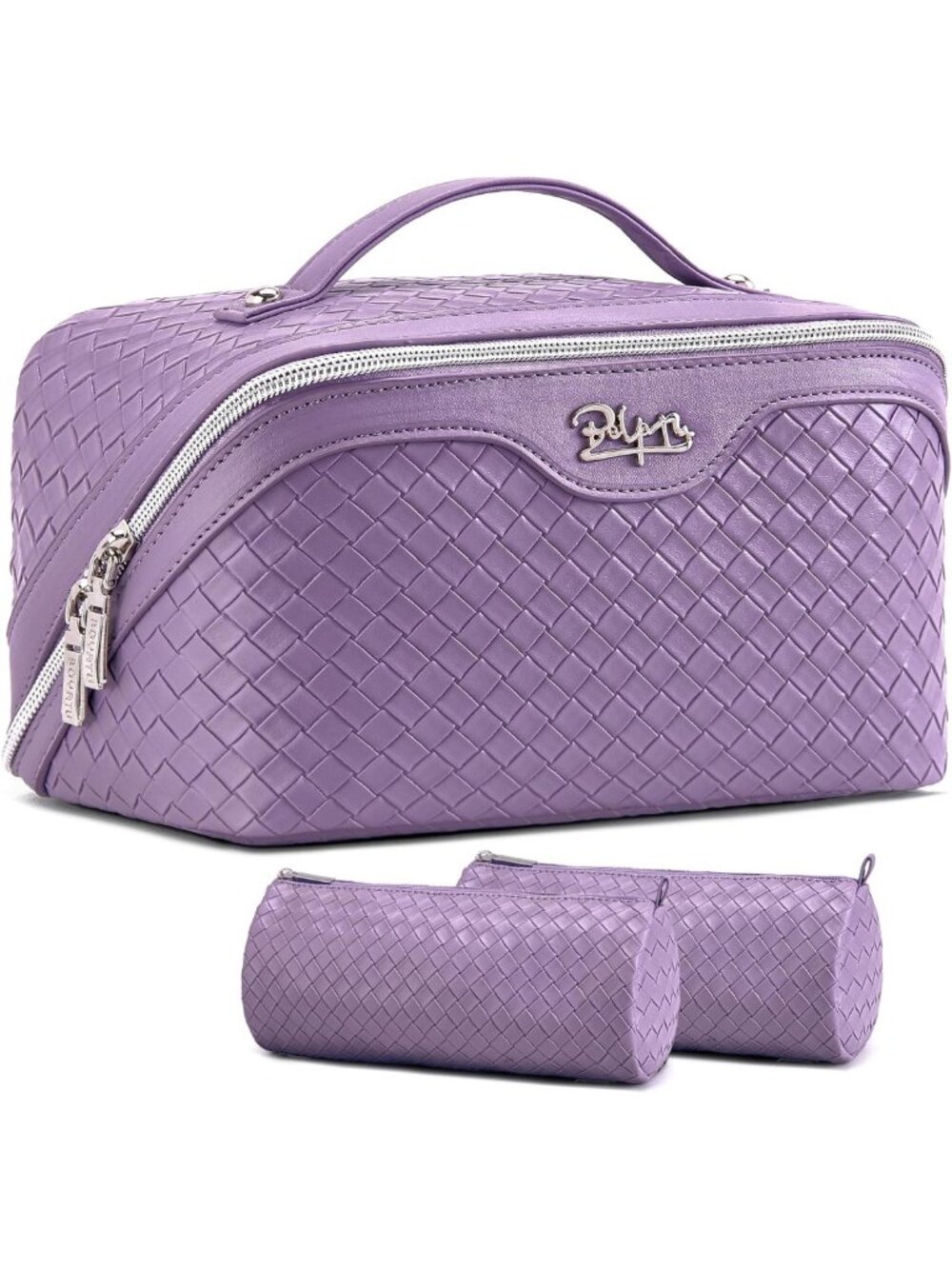 Travel Makeup Bag Set for Women - 3 Pcs Cosmetic Organizer for Makeup Essentials